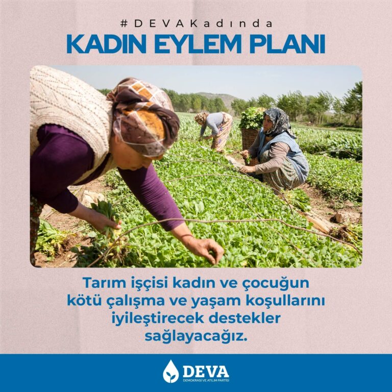 Tarım işçisi kadın ve çocuğun kötü çalışma ve yaşam koşullarını iyileştirecek destekler sağlayacağız.